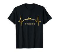 Atenas Skyline Latido del Corazón Grecia Acrópolis Antiguo Camiseta