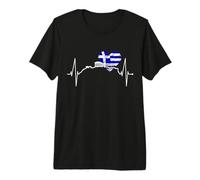 Atenas Skyline Latido del Corazón Grecia Acrópolis Antiguo Camiseta Premium