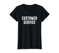 Atención al Cliente Camiseta gráfica económica, Mujer, Negro, XS