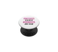 Atención: Baile Tecktonik más adelante - Idioma francés PopSockets PopGrip Adhesivo