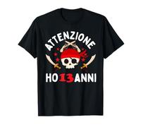 Atención Tengo 13 años - Cumpleaños Pirata Camiseta