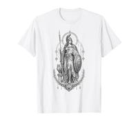 Atenea Diosa Griega búho Escudo Lanza mitología Obra de Arte Camiseta