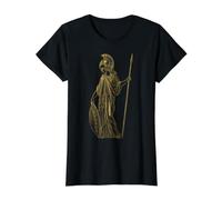 Atenea, Diosa Griega de la sabiduría y Las Artes Minerva Camiseta gráfica económica, Mujer, Negro, XS