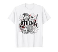 Atenea Diosa Guerrera Griega Antigua Búho Esparta Camiseta