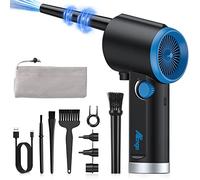 ATEngeus Soplador de Polvo Eléctrico, Plumero de Aire Comprimido de velocidad continua, Aire Comprimido Limpieza PC, 6000mAh Soplador de Aire para PC para Ordenador, Coche, Sofá
