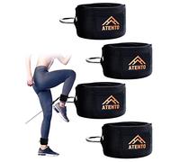 ATENTO 2 pares de correas de tobillo para máquina de cable, cómodas muñequeras acolchadas para contragolpes, entrenamiento de glúteos y ejercicios de parte inferior del cuerpo, correas de tobillo