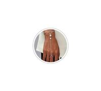 Atentuyi Corazón Del Amor De La Mano De La Cadena De Perlas Anillo De Dedo Pulsera De Plata De La Cadena De Esclavos Retro Joyas Bohemias Para Las Mujeres Y Las Niñas