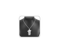 Atentuyi Gold Chunky Collar De Flores De Plata Gruesa Flor Colgante Collar Gargantilla Floral Cubano Simple Collar De Cadena De Eslabones De Freno Collar Minimalista Collar De Flores Collar Mujeres