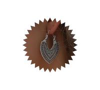 Atentuyi Pendientes bohemios indios gitanos vintage étnicos de plata envejecida, pendientes de araña tradicionales Jhumka Jhumki, pendientes de filigrana, joyería para mujeres y niñas
