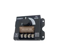 Atenuador de 12V-24V, perilla manual de carcasa de hierro, lámpara LED de bajo voltaje con atenuador manual con gran compatibilidad(Onlinedimmerwhite)