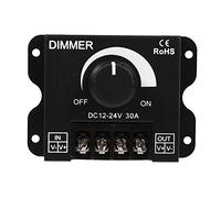 Atenuador de interruptor LED de 12V/24V DC 30A, luz LED con interruptor de perilla, controlador de atenuación, operación manual para tira de luz de un solo color