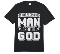 Ateo Man Created God Cita Anti Religión Agnóstico Comfort Colors Adult Heavyweight T-Shirt
