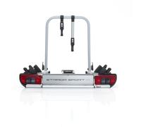 Atera 022684 Portabicicletas Strada Sport 2 para coche, ligero portabicicletas de remolque con luces traseras - para 2 bicicletas o e-bikes