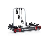 Atera 022695 Portabicicletas para coche Strada Sport 3, portabicicletas para enganche de coche con luces - para 3 bicicletas - Black Edition