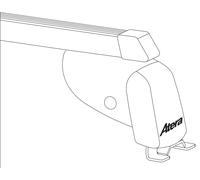 ATERA 044157 SIGNO Bacas de raíl / bacas de barra Acero 137 cm 100 kg Max