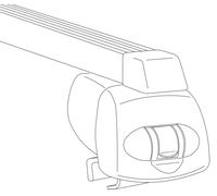 Atera 043137 Portabicicletas de Techo Signo ASR, Portabicicletas para Coches con raíles de Techo Abiertos, acero 137 cm