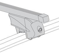 Atera 048222 Portaequipajes Signo RTD, Perfil Aero Plata, para Coches con raíles de Techo, Acero 122 cm