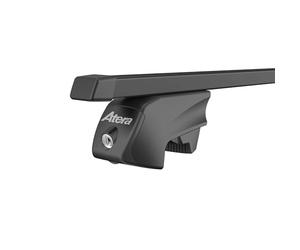 Atera 048422 Portaequipajes de Techo para turismos Signo RTD - Perfil Cuadrado de Acero Negro - para turismos con Barras de Techo - 122 cm