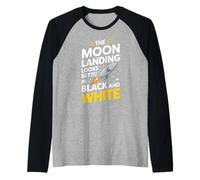 Aterrizaje Lunar engaño conspiración Falsa Encubrimiento Lunar engaño Camiseta Manga Raglan