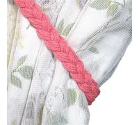ATEUXOL Abrazaderas Cortinas De alzapaños de Cortina Hechos a Mano Bohemios, cordón algodón Trenzado, Cuerda, Correas, Accesorio Soporte for decoración del hogar(2Pcs Orange Pink)
