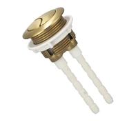 ATEUXOL Botón de Descarga 1 Uds. Botón de Cisterna de Descarga de Inodoro de Latón Dorado Cepillado de 38mm, pulsador de Inodoro acoplado, válvula de Descarga, botón de Descarga Doble for Baño