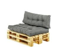 ATEUXOL Cojín de Asiento con Respaldo para Muebles de Exte Almohada Sofá Cojín de Suelo Cabecera Triangular Grande Cama Descanso Confort Cintura Soporte Cuña(Deep Grey-1,60x40x10cm)