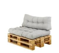 ATEUXOL Cojín de Asiento con Respaldo para Muebles de Exte Almohada Sofá Cojín de Suelo Cabecera Triangular Grande Cama Descanso Confort Cintura Soporte Cuña(Light Grey-2,120x80x12cm)