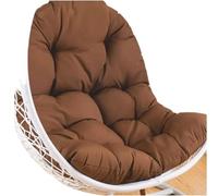 ATEUXOL Cojín de Asiento con Respaldo para Muebles de Exte Hamaca Gruesa for Exteriores, cojín for Silla Tipo Huevo, for Asiento, Respaldo, Almohada for Mecedora, tapete for Columpio(Brown)