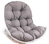 ATEUXOL Cojín de Asiento con Respaldo para Muebles de Exte Hamaca Gruesa for Exteriores, cojín for Silla Tipo Huevo, for Asiento, Respaldo, Almohada for Mecedora, tapete for Columpio(Gray)