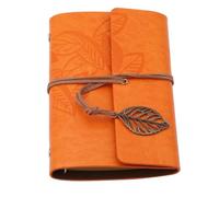 ATEUXOL Cuaderno de Viaje Vintage de Cuero Cuaderno de hojas Retro for escuela y oficina, libreta papelería, diario, literatura, cuaderno notas cuero PU, planificadores diarios viajero, 1 ud(Color3)