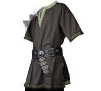 ATEUXOL Disfraz Vintage para Hombre Disfraces for hombre: Caballeros guerreros geniales for juegos de rol, sin cinturón(Brown,XXL)