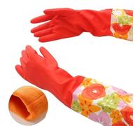 ATEUXOL Guantes De Limpieza Guante for lavar platos doméstico resistente al agua, guante de goma for limpieza parada polvo y