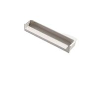 ATEUXOL Manija de Puerta Empotrado Cajón Puerta Gabinete Manija Textura De La Piel Ranurado Incrustado Mismo Color Botón Oscuro(Angola Grey 120mm)