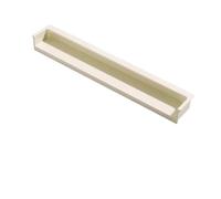 ATEUXOL Manija de Puerta Empotrado Cajón Puerta Gabinete Manija Textura De La Piel Ranurado Incrustado Mismo Color Botón Oscuro(Beige 200mm)