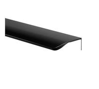 ATEUXOL Manija de Puerta Empotrado El gabinete de aluminio invisible 80mm-1200m m maneja los tirones curvos-sellados del guardarropa la barra, sin perforación(Matt black,1200MM)