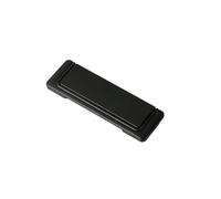 ATEUXOL Manija de Puerta Empotrado Manija de cajón con hebilla oculta plana Simple, refuerzo Invisible, herrajes for muebles, aleación aluminio(Black)