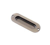ATEUXOL Manija de Puerta Empotrado Tirador oculto for puerta corredera, cierre de cajón gabinete Invisible en línea, acero inoxidable integrado(120X40-2-2)