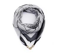 ATEUXOL pañuelo versátil con cierre magnético Bufanda con hebilla magnética for mujer, cuadrado pequeño, for otoño e invierno, resistencia al calor y frío(White)