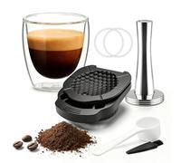AtfArt Adaptador de Cápsulas de Café Recargables for Dolce Gusto | Convertidor de Cápsulas de Café Reutilizable, con Prensador de 41 mm y 2 Anillos de Sellado, Compatible with Piccolo XS