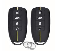 ATFIGII 2 Fundas para Llavero compatibles con Chery Omoda 5 Tiggo 7 Tiggo 8 Pro Tiggo 9 para Jaecoo 7 para EBRO S700 Funda de Silicona Funda Llaves Llavero 4 Botones (Amarillo)