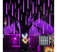ATFKZADV Guirnalda Luces Solar Meteoros Lluvia Luces Exterior con 11.8 Pulgadas 8 Tubos 240 LED，Luces de Ducha de Meteoritos IP65 Impermeables para Árbol de Navidad Jardín Patio Bodas Fiesta
