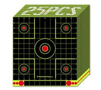 ATFLBOX 25 pegatinas de 30,5 x 33 cm de papel autoadhesivo para diana y objetivo adhesivo, objetivos de tiro rectivo para todos los rifles, pistolas, rifles de aire, airsoft