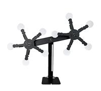 ATFLBOX Soporte de Objetivo de Tiro dinámico de Metal Giratorio con 10 Placas de Acero para Pistola Airsoft BB Gun (Doble Estrella)