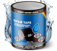 ATG® Cinta reparadora impermeable 10x150 cm - Parchea bajo l’aigua fugas en piscina, kayak, SUP o hinchables - Solució ràpida i resistent per a reparacions subaquàtiques negro