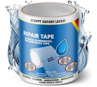 ATG® Kit reparación piscina bajo el agua - cinta adhesiva impermeable transparente 10×150 cm, cinta selladora para PVC, liner piscina, agujeros, fugas y grietas sin vaciar