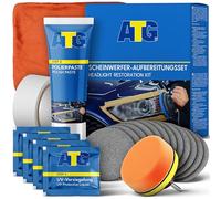 ATG® Kit restauración faros coche - Pulido rápido para ópticas opacas de plástico - Solución universal para mejorar visibilidad y brillo