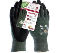 ATG MaxiFlex Cut A34-8743IND-T9 Guante, Talla 9, Negro/ Verde