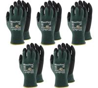ATG Maxiflex - Guantes de trabajo anticortes (talla 10, talla XL, 5 pares)