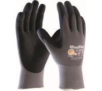 ATG MaxiFlex Ultimate 34-874 - Guantes de montaje (12 pares, 12 unidades), color gris y negro
