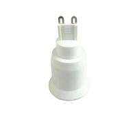 ATGADNXMUW 2 uds convertidores de portalámparas G9 a E27 adaptador de casquillo de luz adaptador de casquillo de bombilla LED blanco